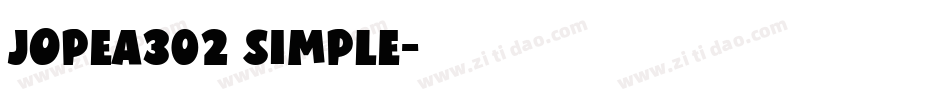 jopea302 Simple字体转换